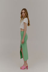 Catia Drawstring Skirt Light Green