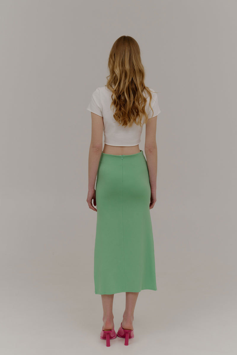 Catia Drawstring Skirt Light Green