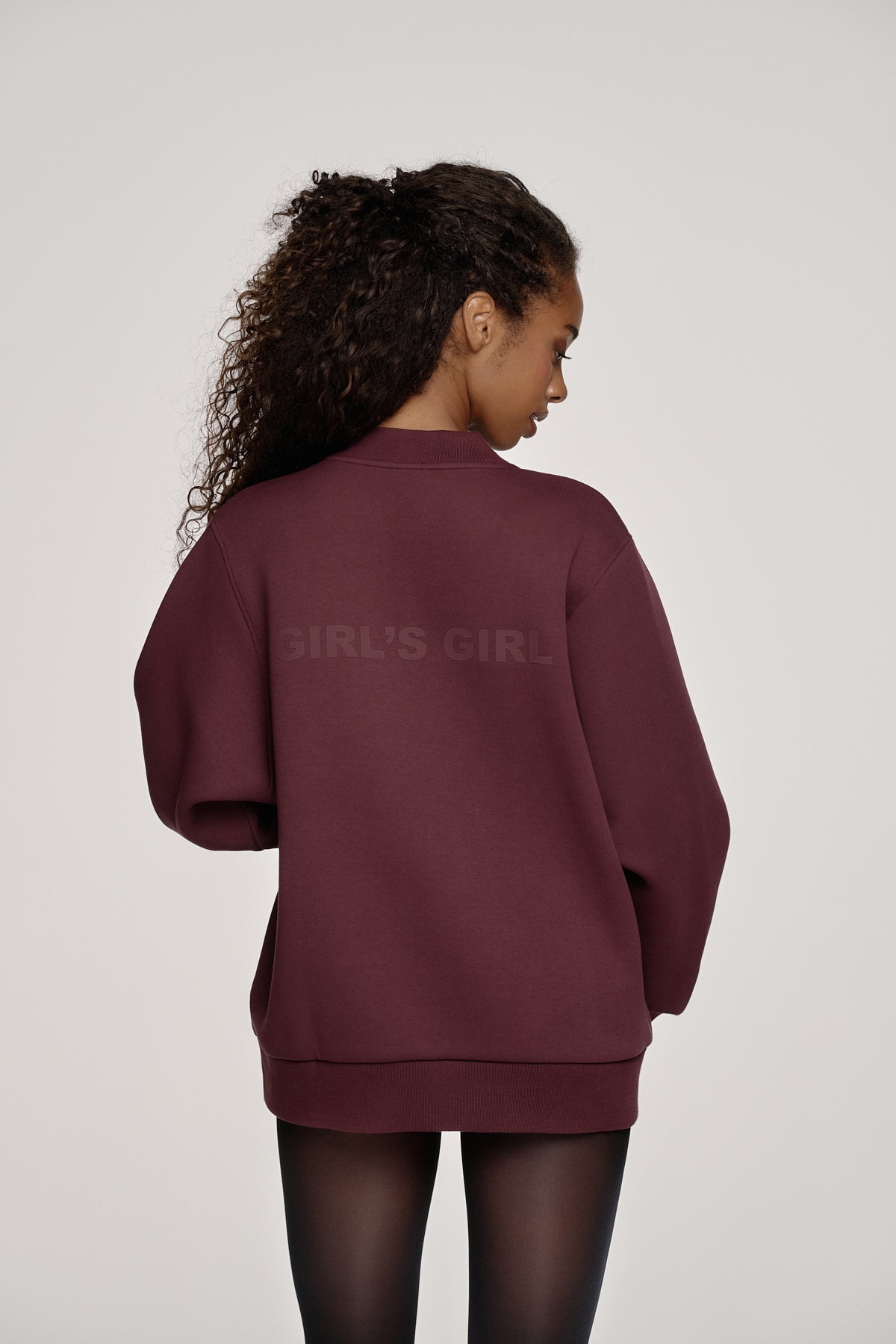 Niva Sweat Bomberjacket Aubergine Brown
