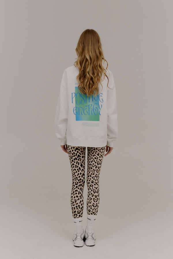 Oversized Sweater Energy White/Green