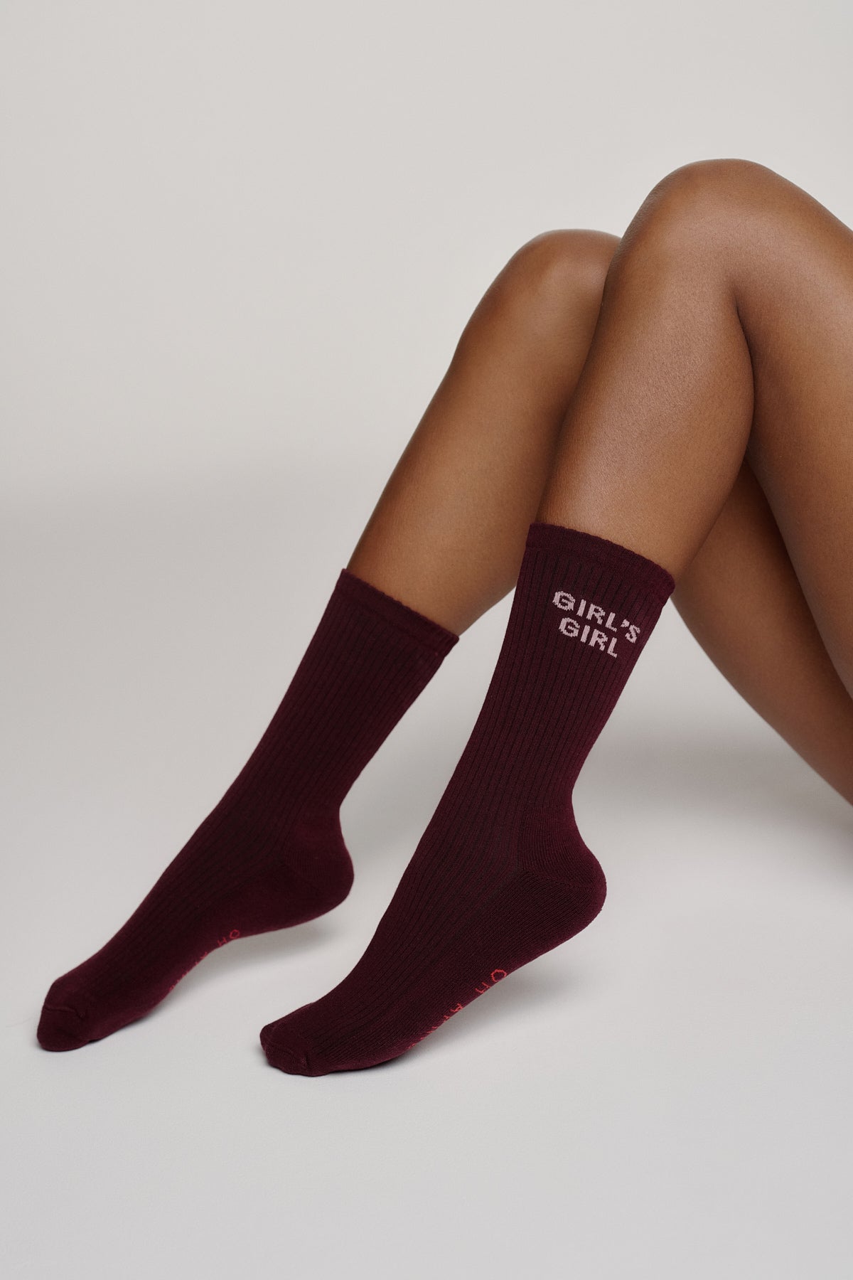 Girl's Girl Socks Aubergine Brown