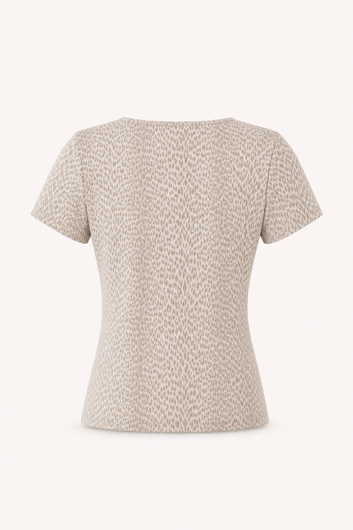 Kalina Slim Fit T-Shirt Micro Leo Beige
