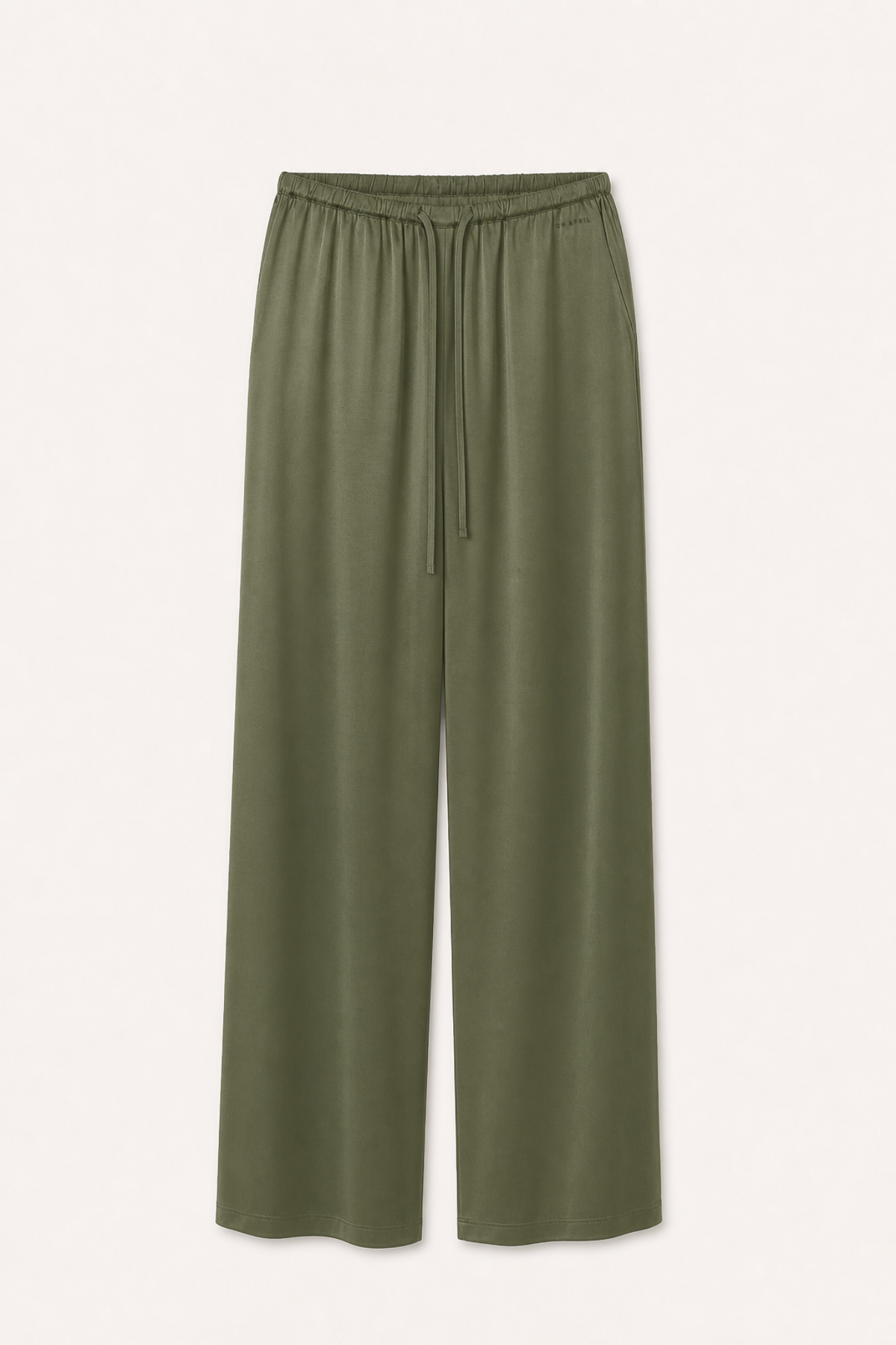 Verde Satin Pants Olive