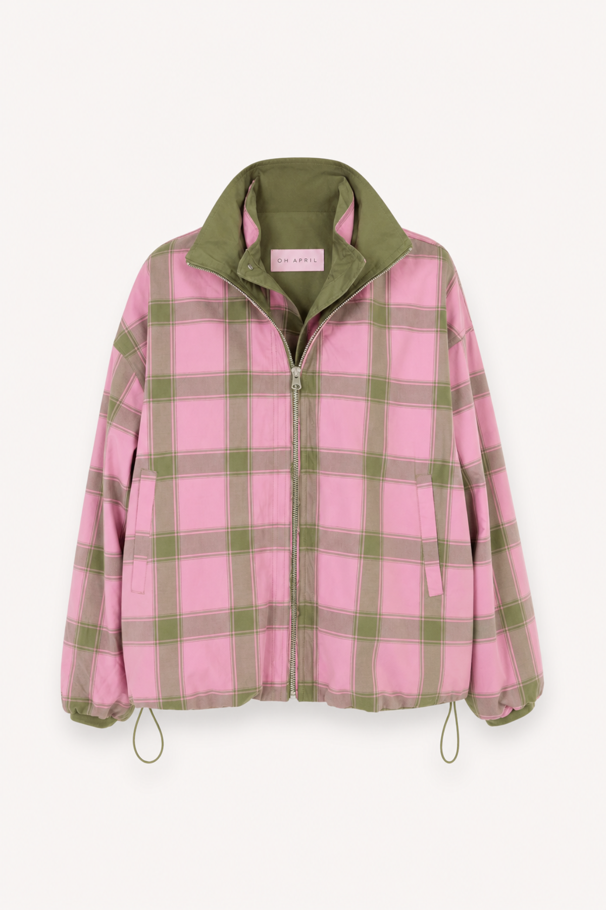 Amine Reversible Jacket Olive/Olive Check
