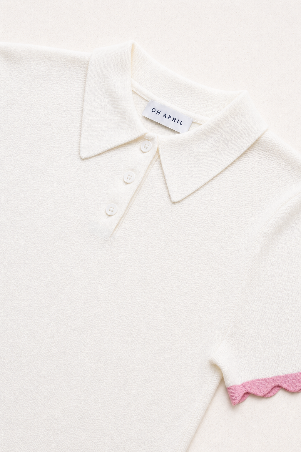 Dalia Knit Polo White