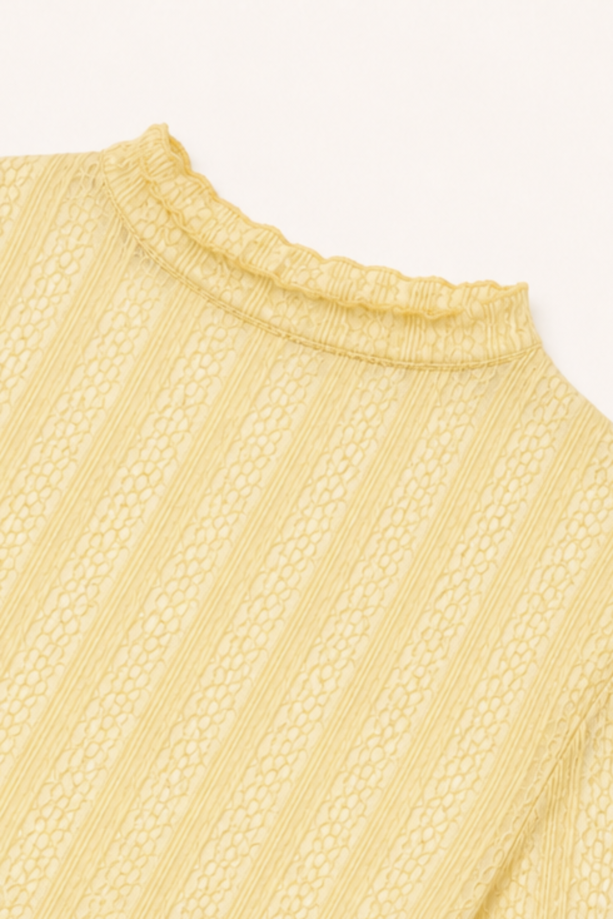 Zahara Lace Longsleeve Butter Yellow