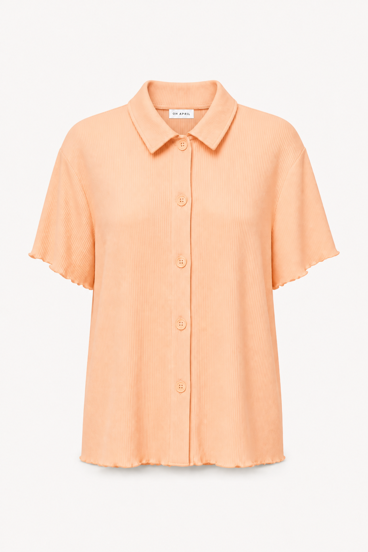 Fleur Short Sleeve Blouse Peach