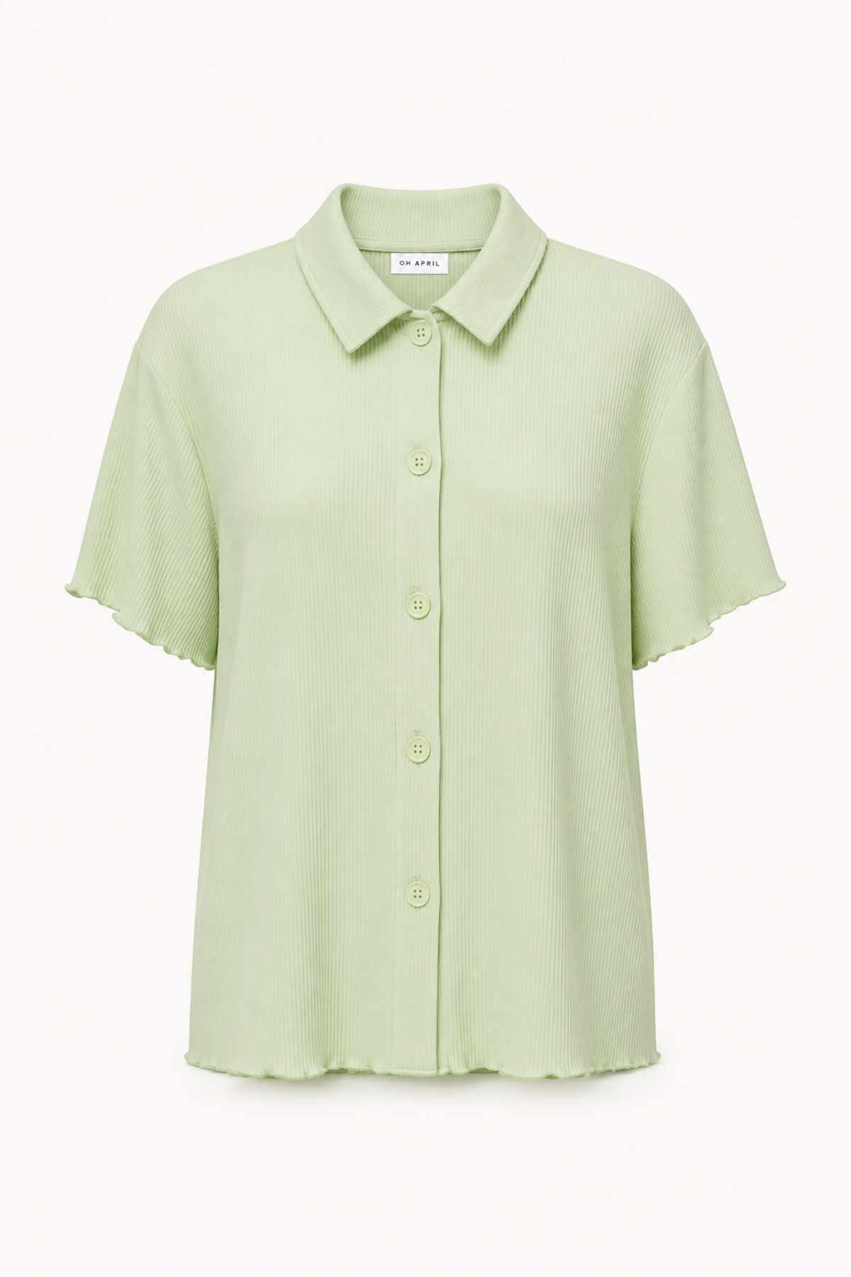 Fleur Short Sleeve Blouse Mint Green