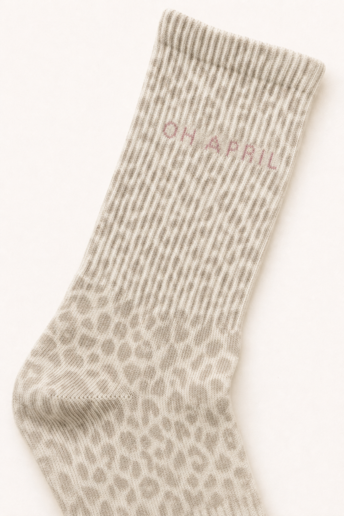 Lotta Ripped Socks Micro Leo Beige