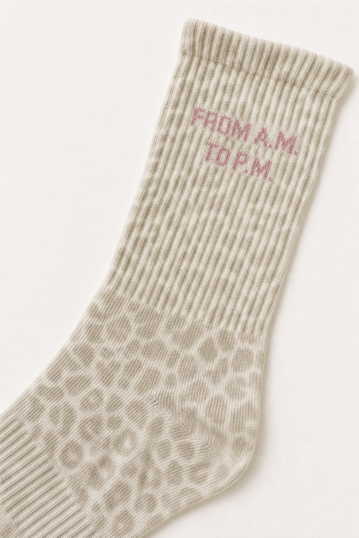 Lotta Ripped Socks Micro Leo Beige
