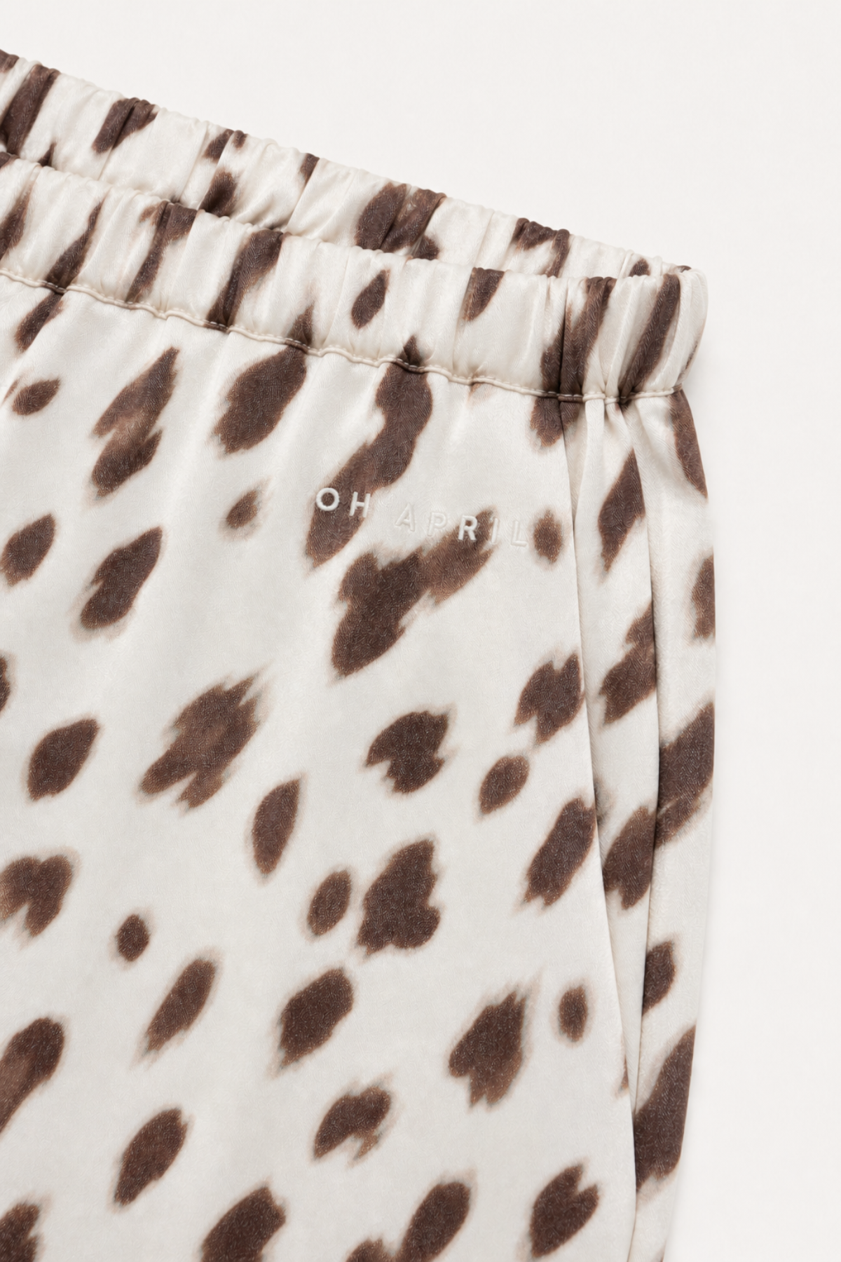 Verde Satin Pants Cow