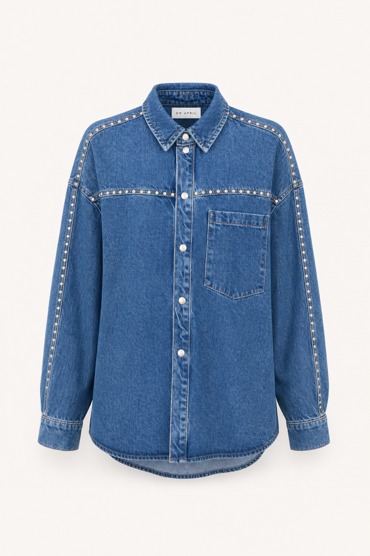 Vivian Denim Shirt Denim Mid Blue