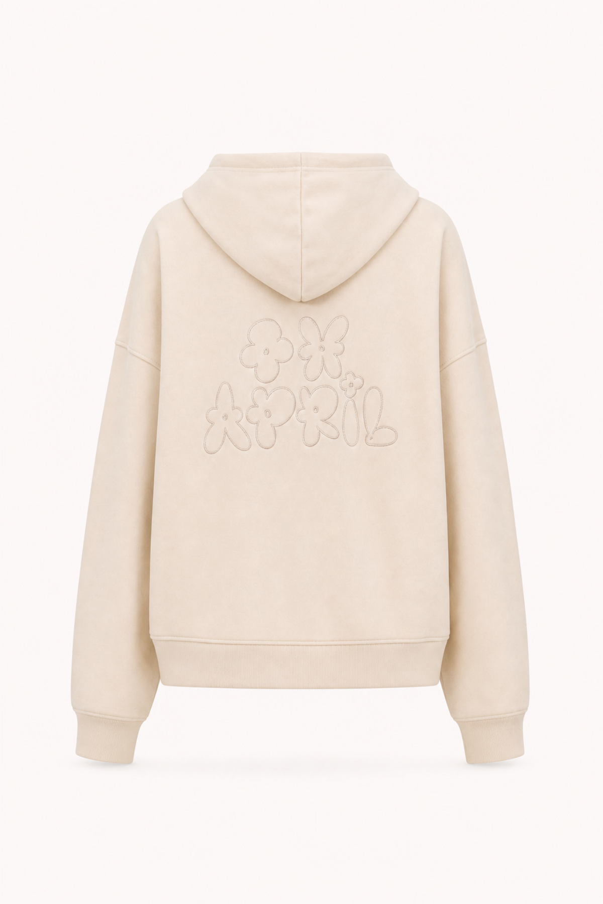 BF Zip Hoodie Flower Beige