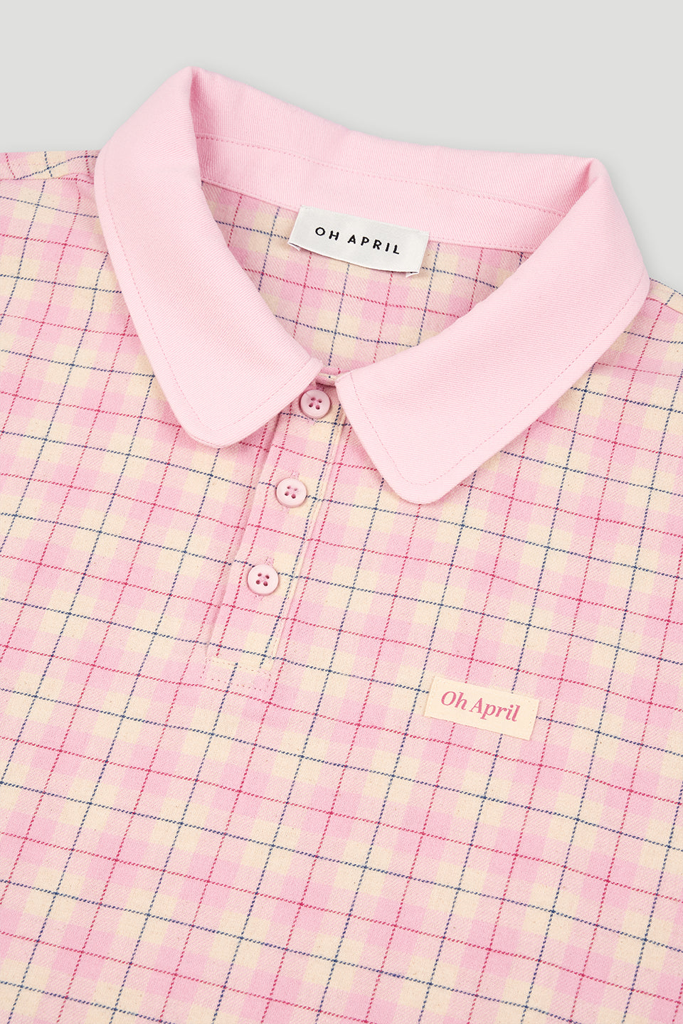 Diana Woven Polo Petal Cream Check