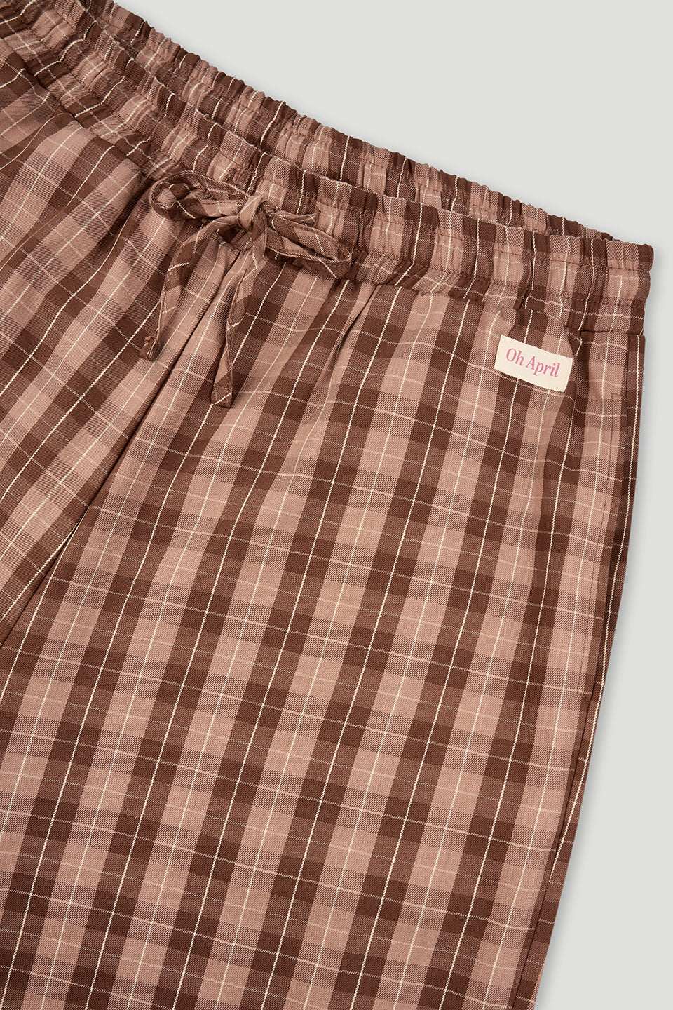 Elior Woven Pants Cocoa Dust Check