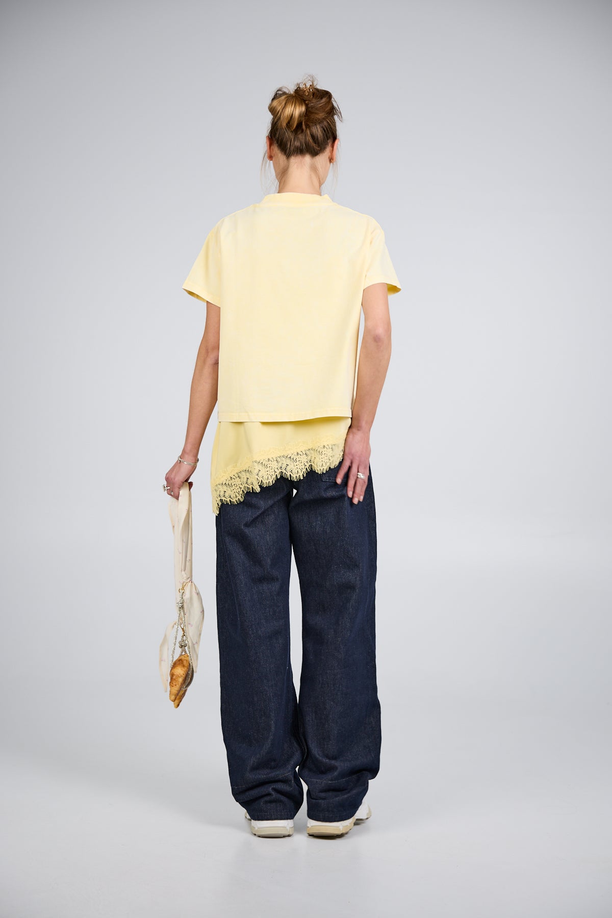 Ella Boxy T-Shirt Butter Yellow Acid