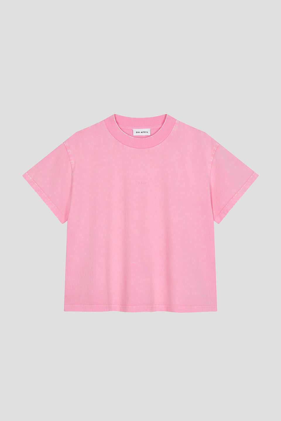 Ella Boxy T-Shirt Petal Cream Acid