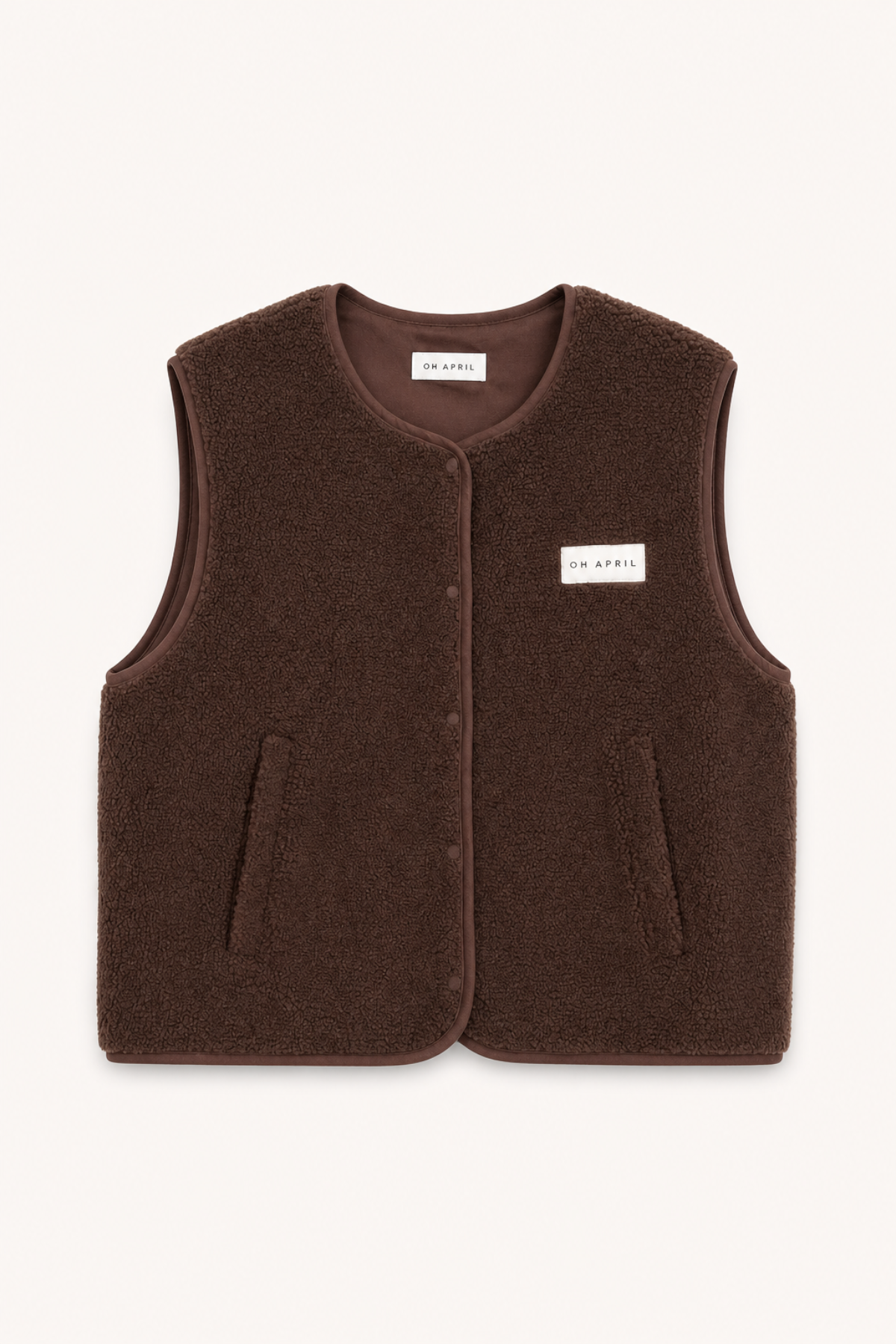 Magnolia Fleece Vest Dark Brown