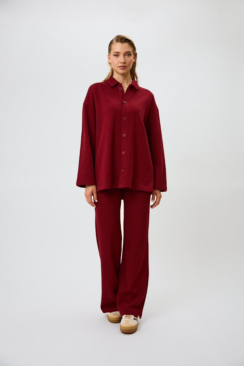 Lyle Flared Winter Pants Merlot