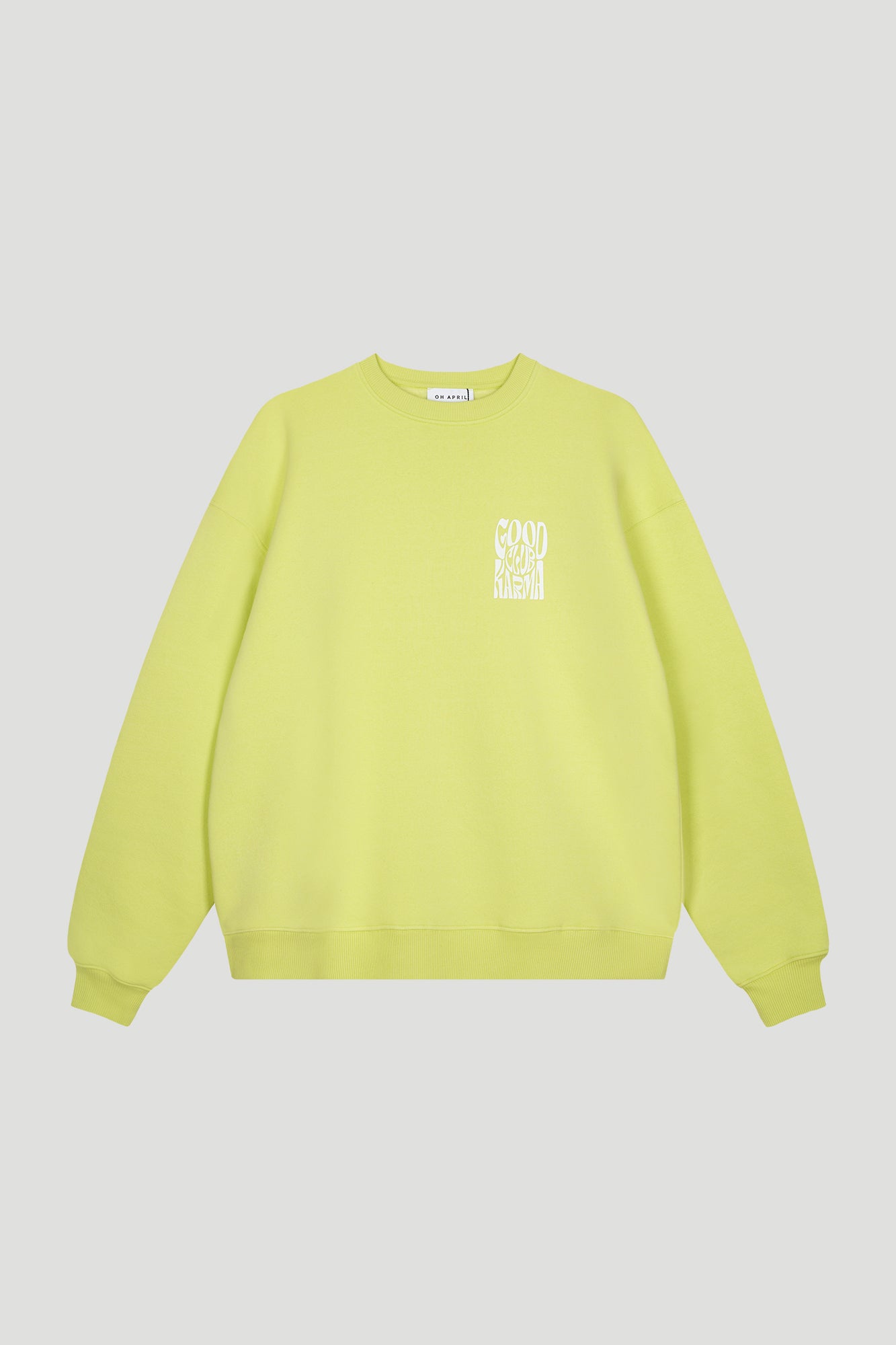 Oversized Sweater Lime Good Karma Club