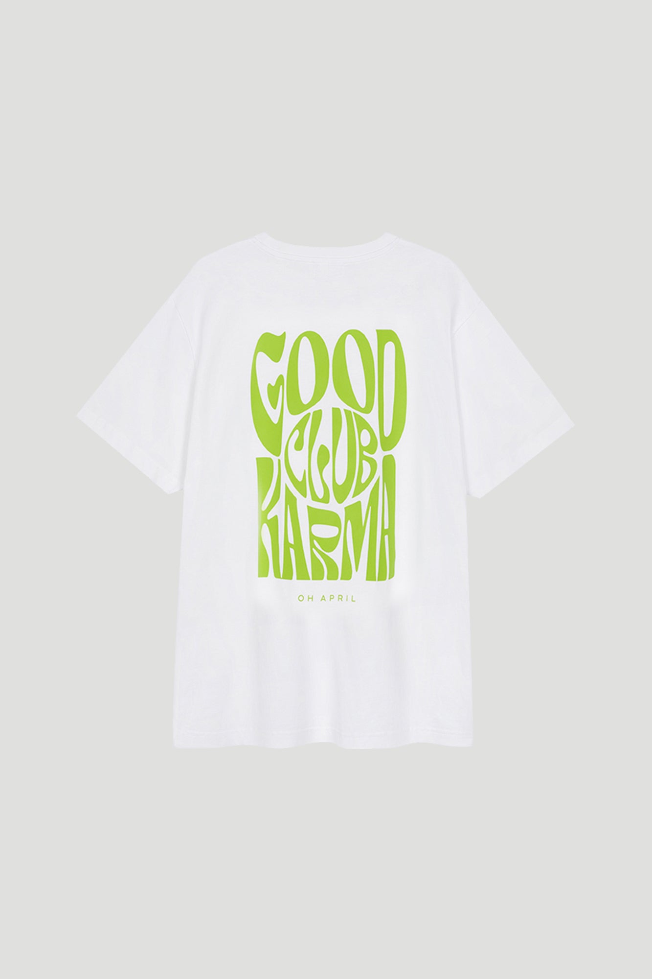 Boyfriend T-Shirt White/Lime Good Karma Club