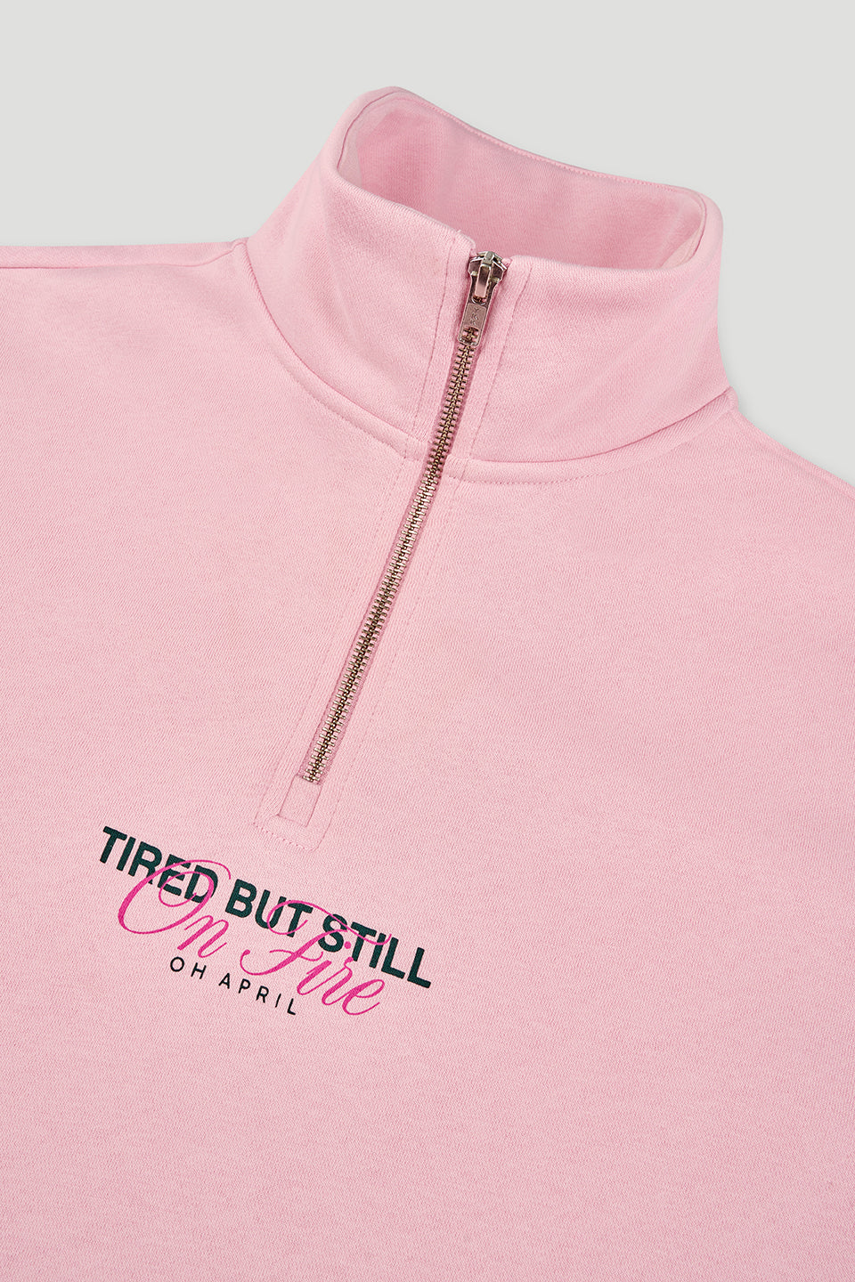 Georgia Half-Zip Sweater Baby Rose