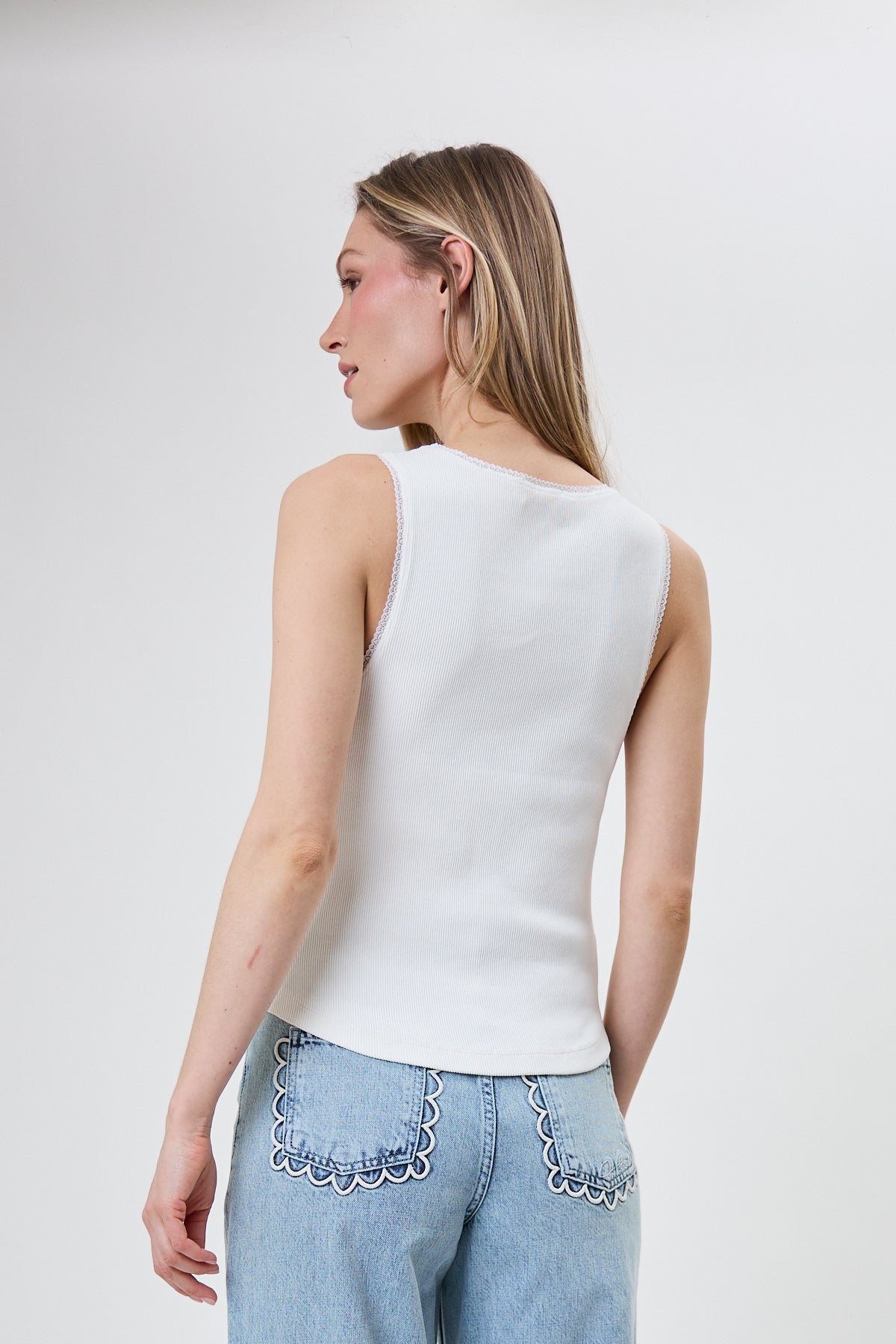 Jolie Lace Tanktop White