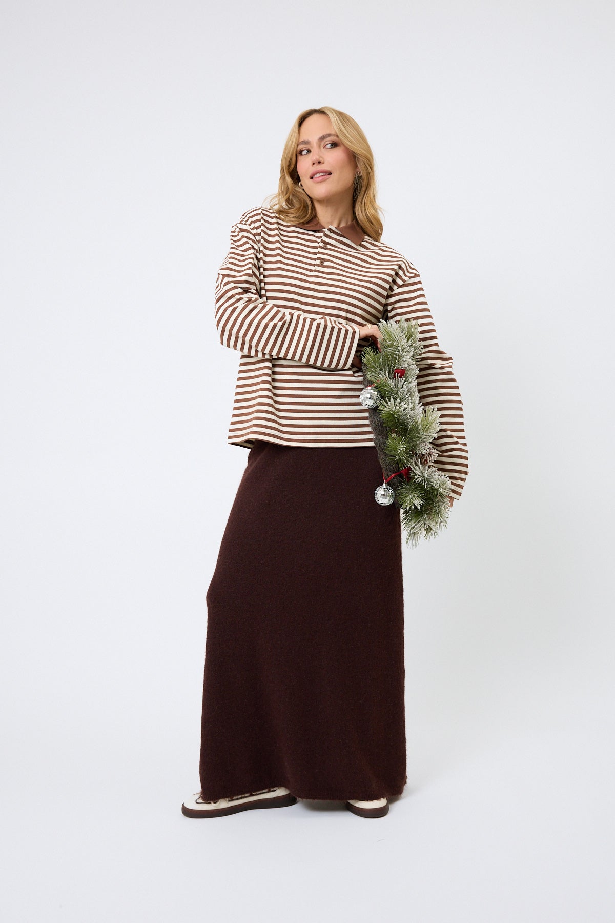 Jolina Polo Brown/Beige