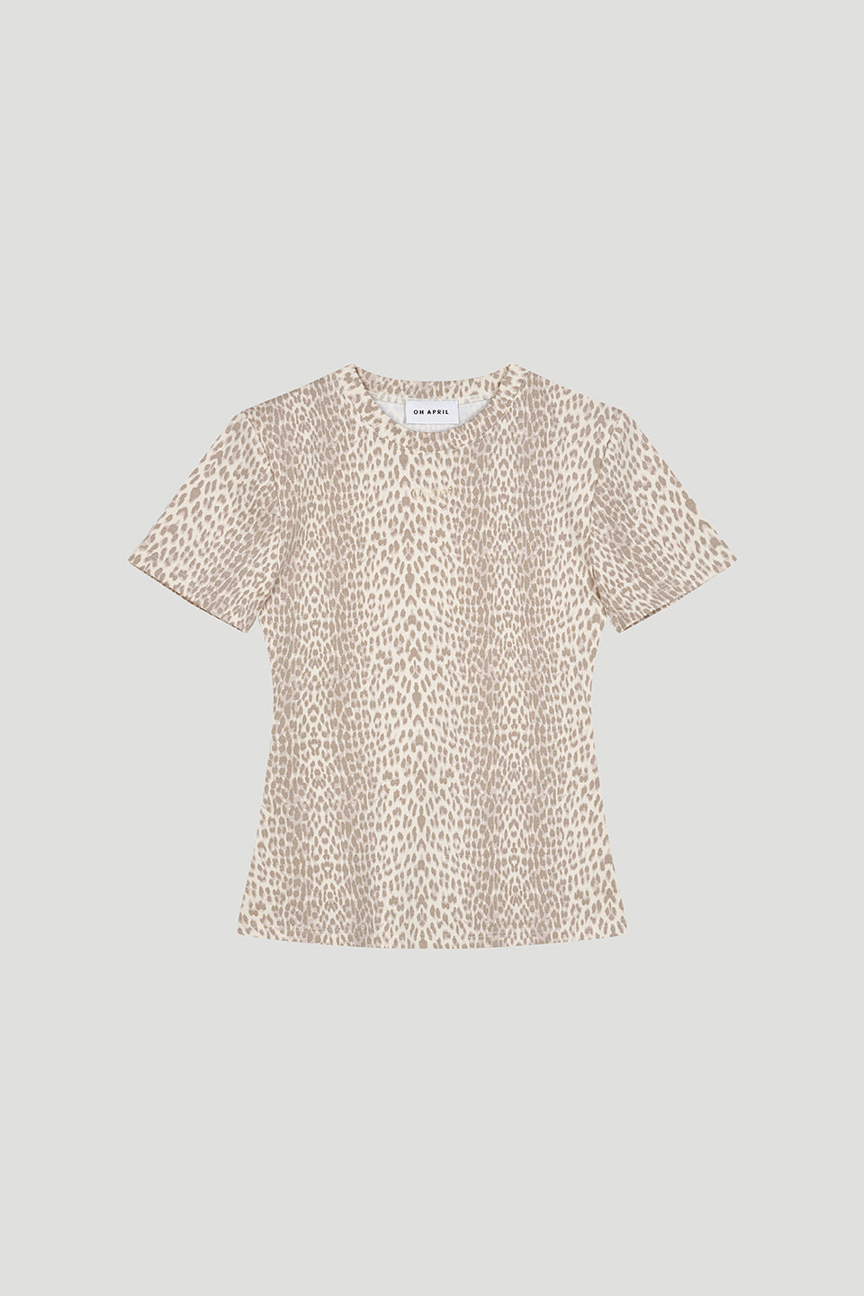 Joy Slim Fit T-Shirt Micro Leo Beige