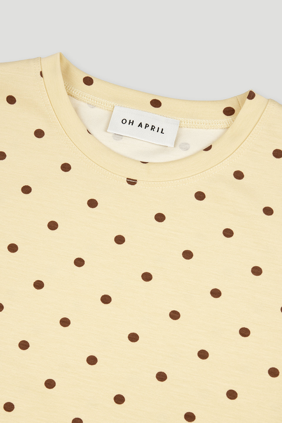 Joy Slim Fit T-Shirt Butter Yellow Polkadot