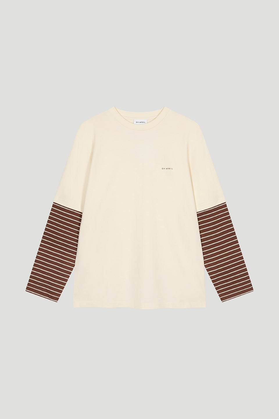 Layered BF T-Shirt Beige