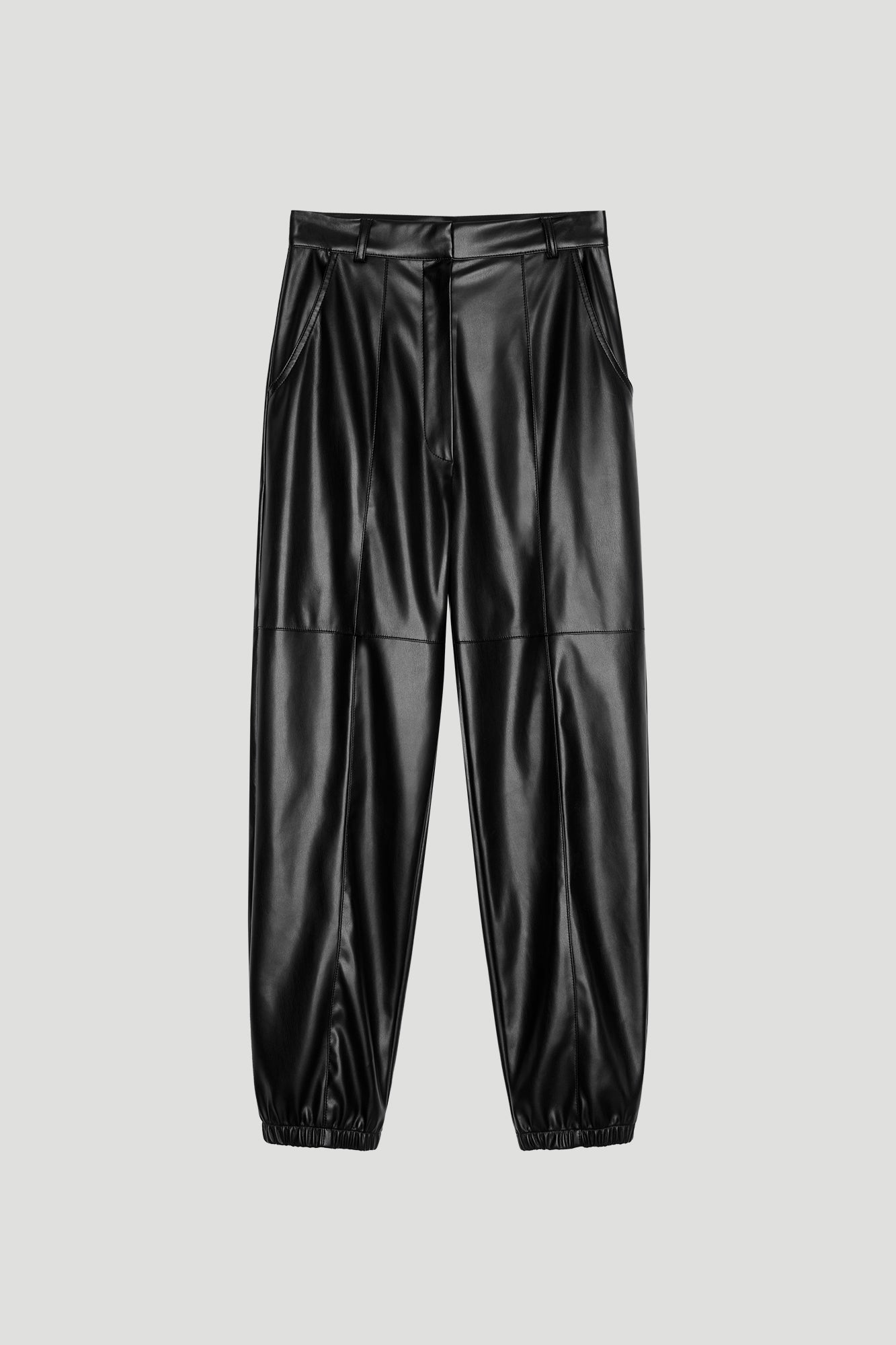 Lona Vegan Leather Pants Black