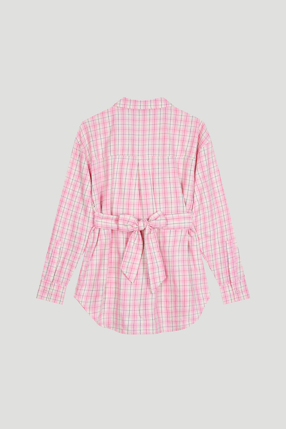 Lilia Oversized Shirt Petal Cream Check