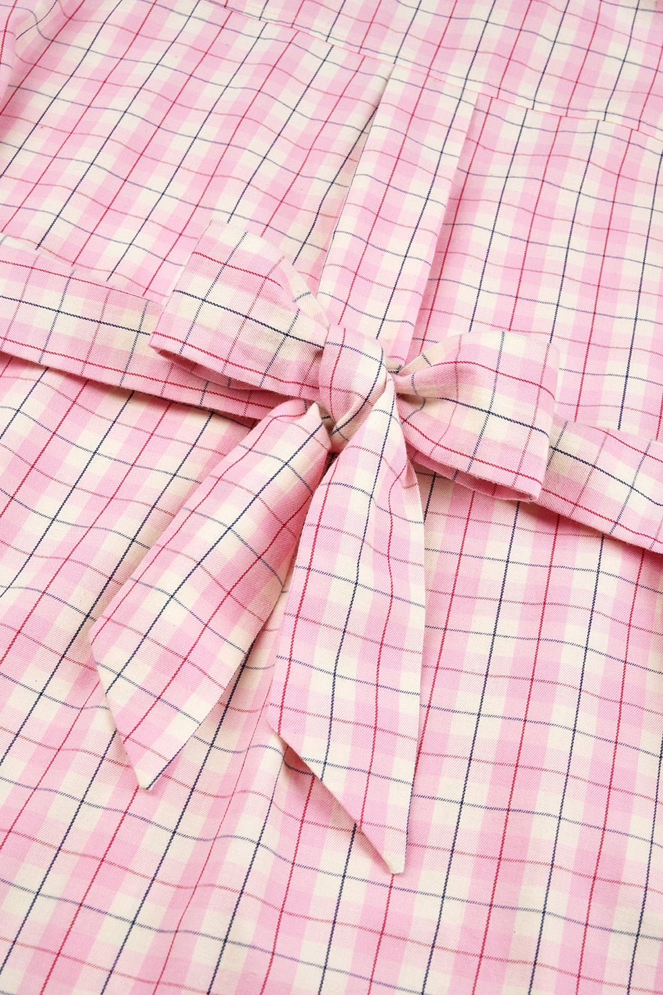 Lilia Oversized Shirt Petal Cream Check