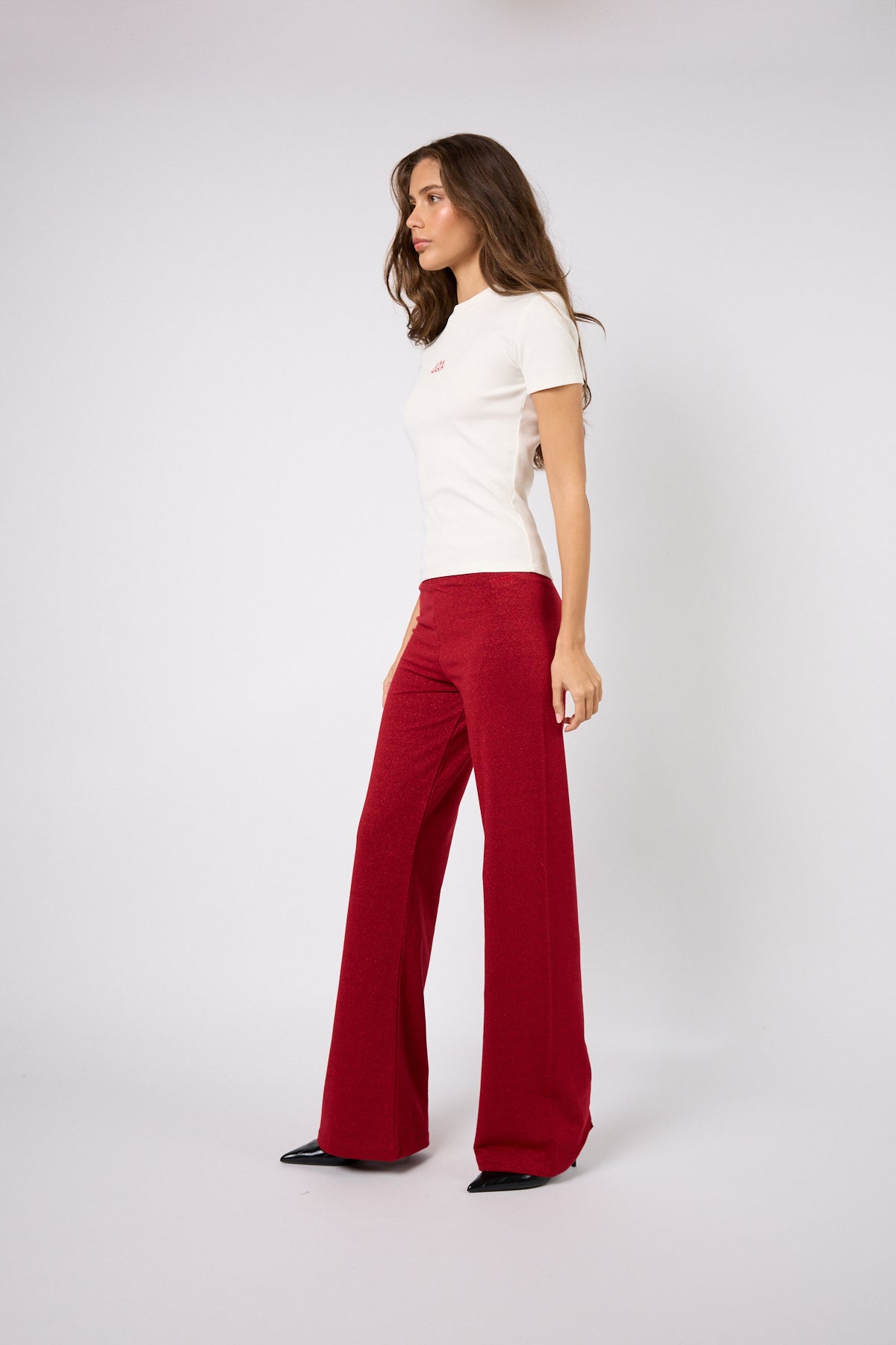 Loui Flared Pants Maroon