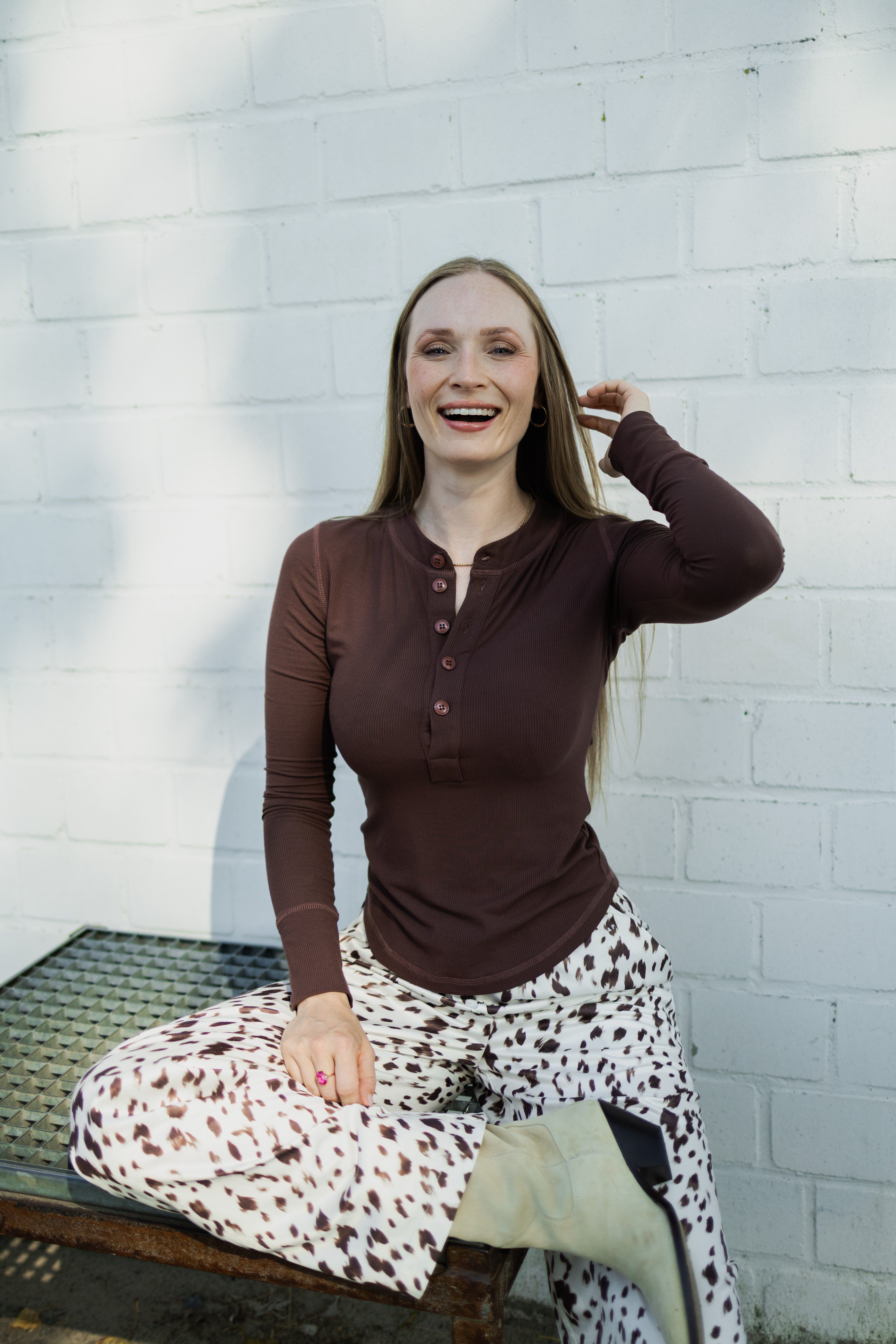 Maris Slim Fit Longsleeve Dark Brown