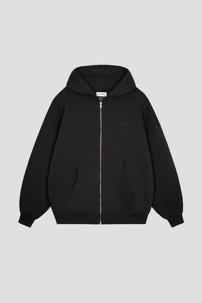 Boyfriend Zip Hoodie Black