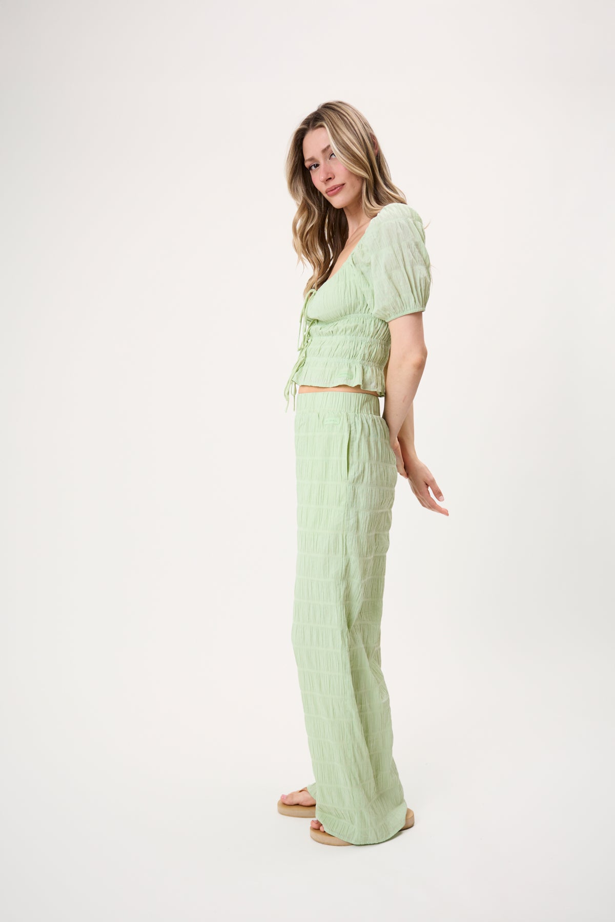 Floris Woven Pants Mint Green