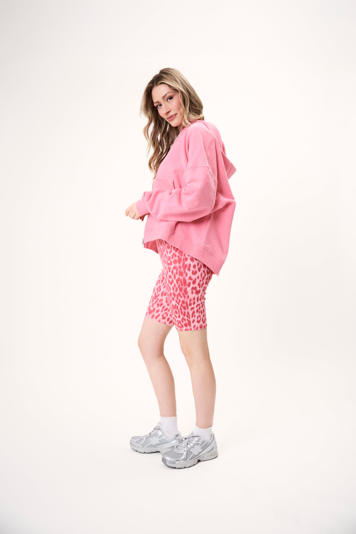 BF Zip Hoodie Flower Light Pink