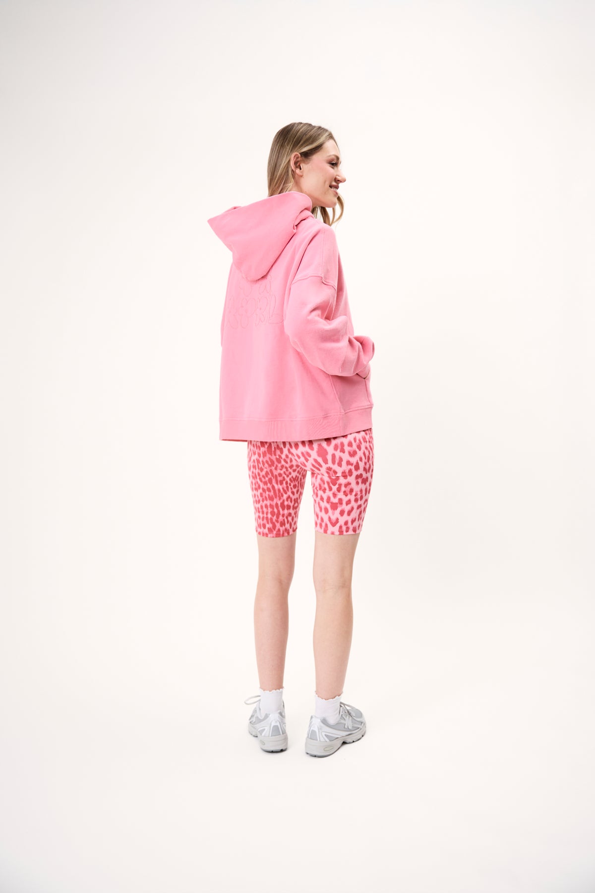 BF Zip Hoodie Flower Light Pink