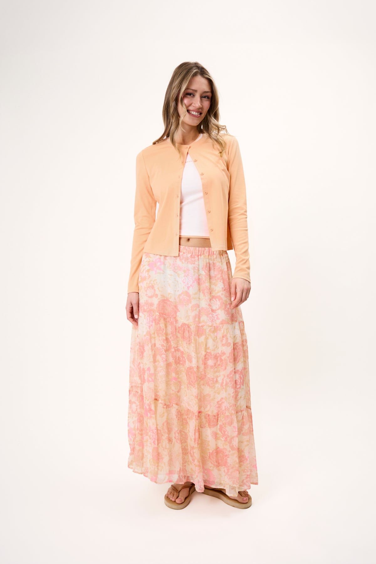 Tima Jersey Cardigan Peach