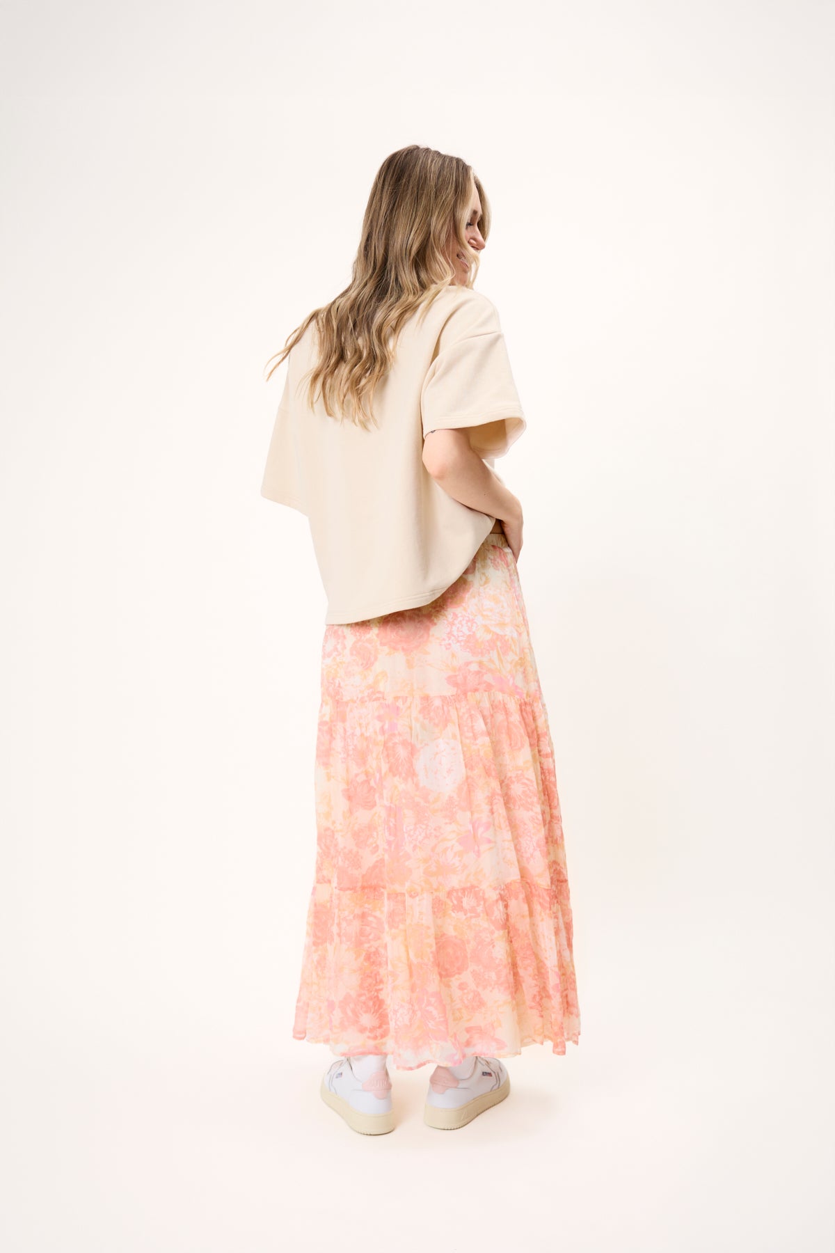 Karo Short Sleeve Sweater Beige