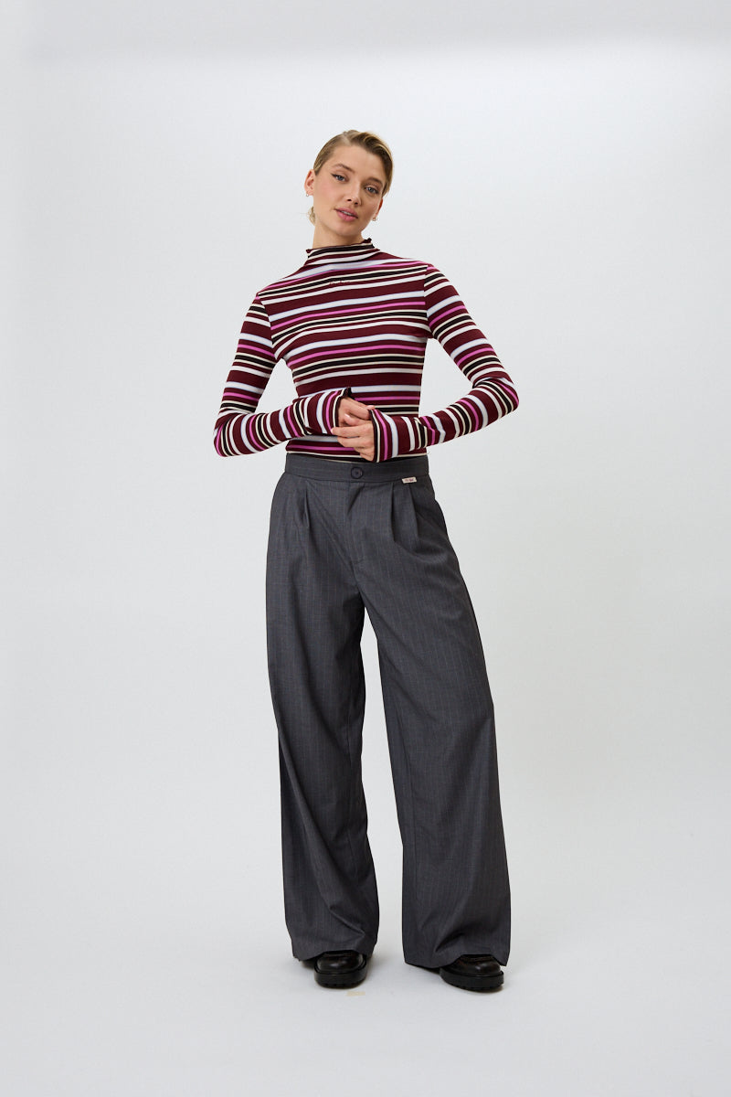 Milou Longsleeve Merlot Stripe