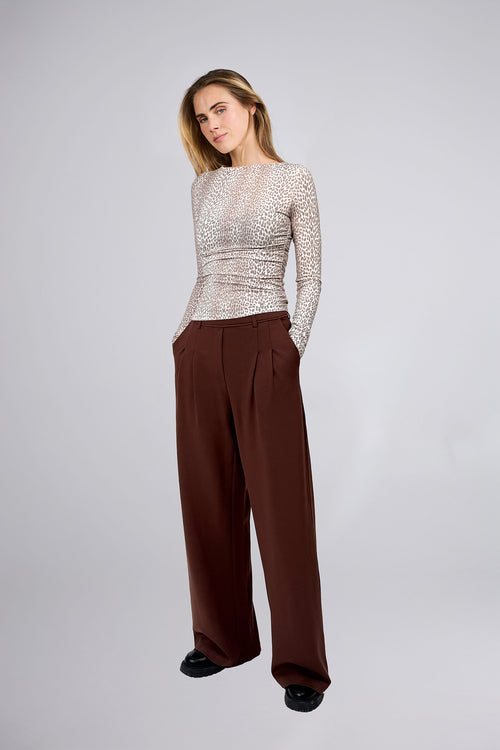 Miri Wide Leg Pants Cocoa Dust