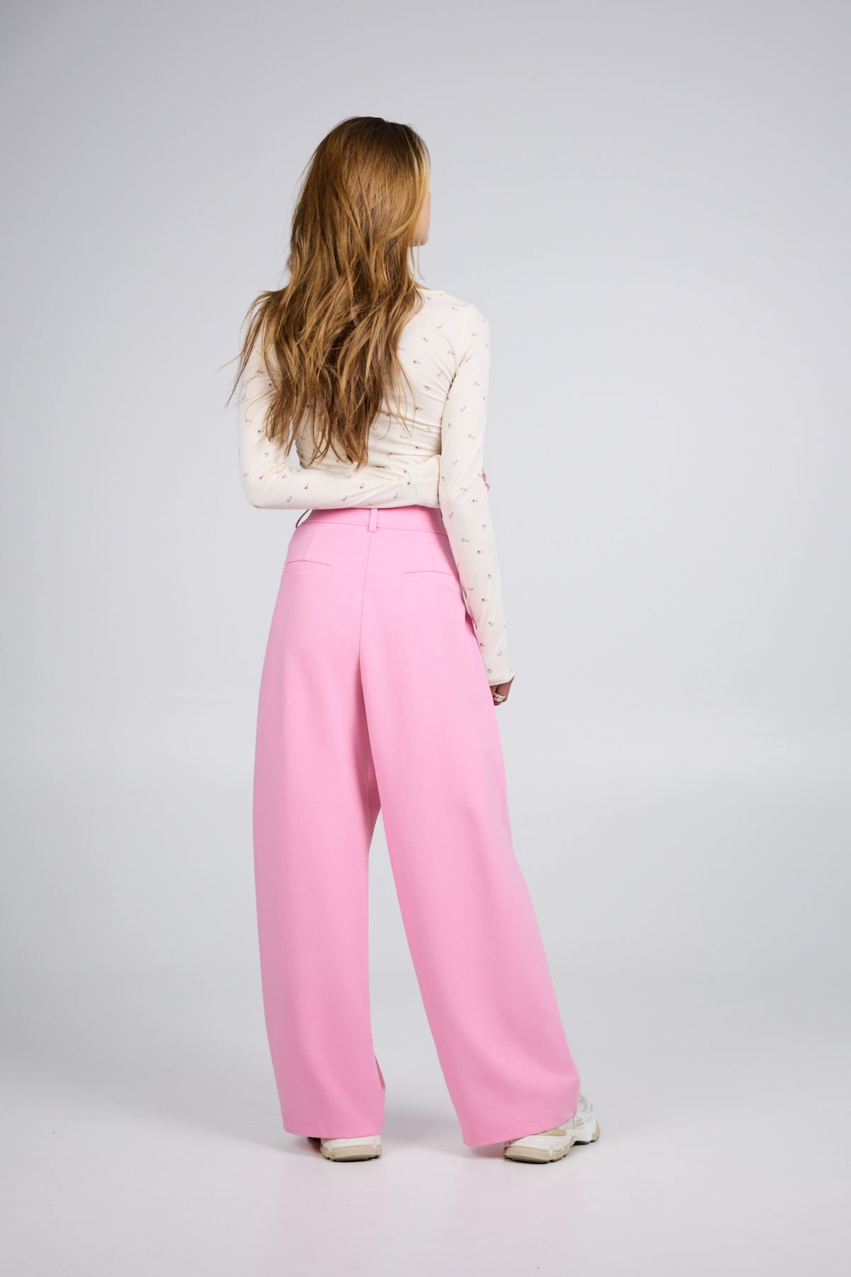 Miri Wide Leg Pants Petal Cream