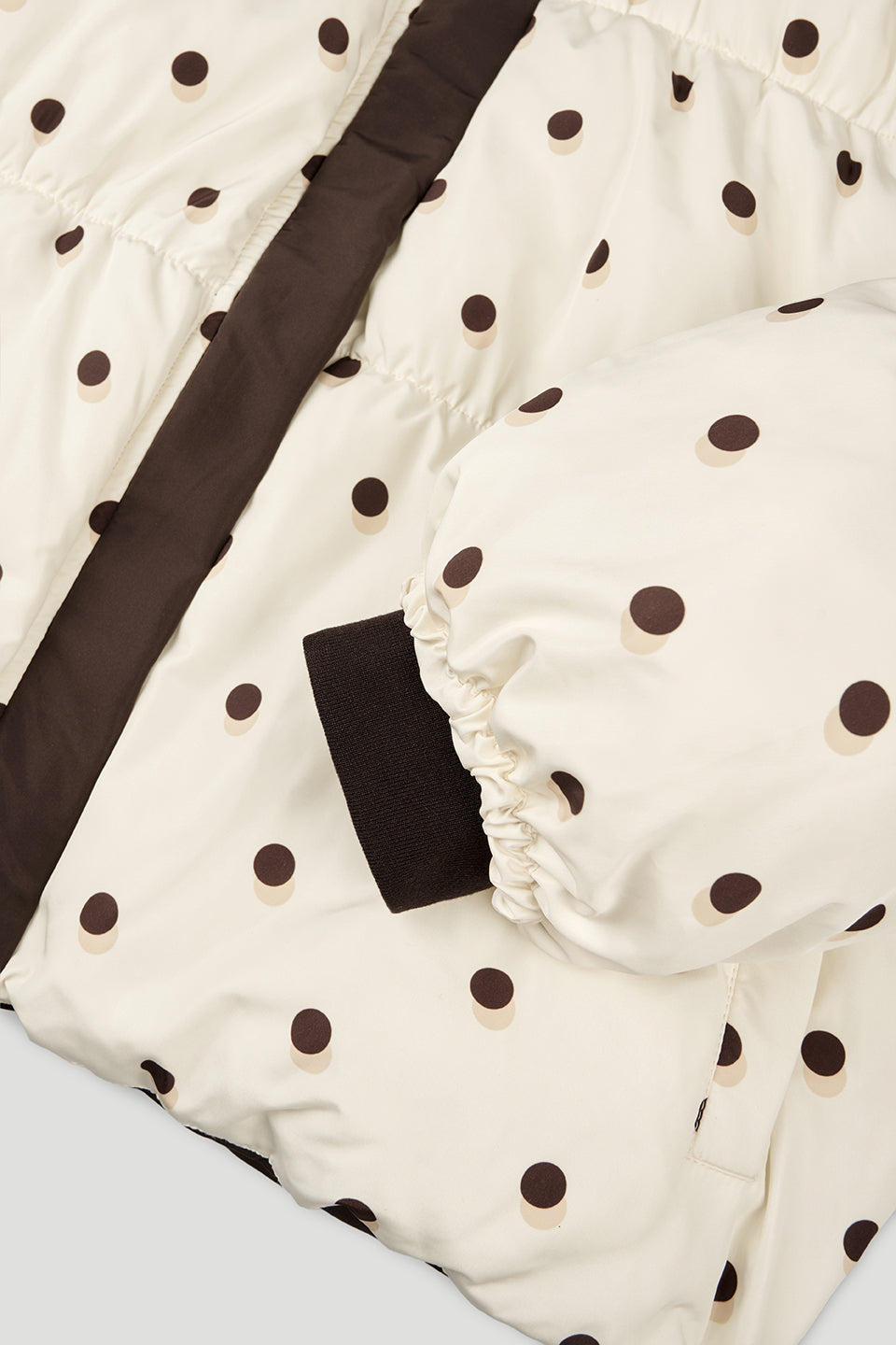 Nicky Puffer Jacket Truffle/Polkadots