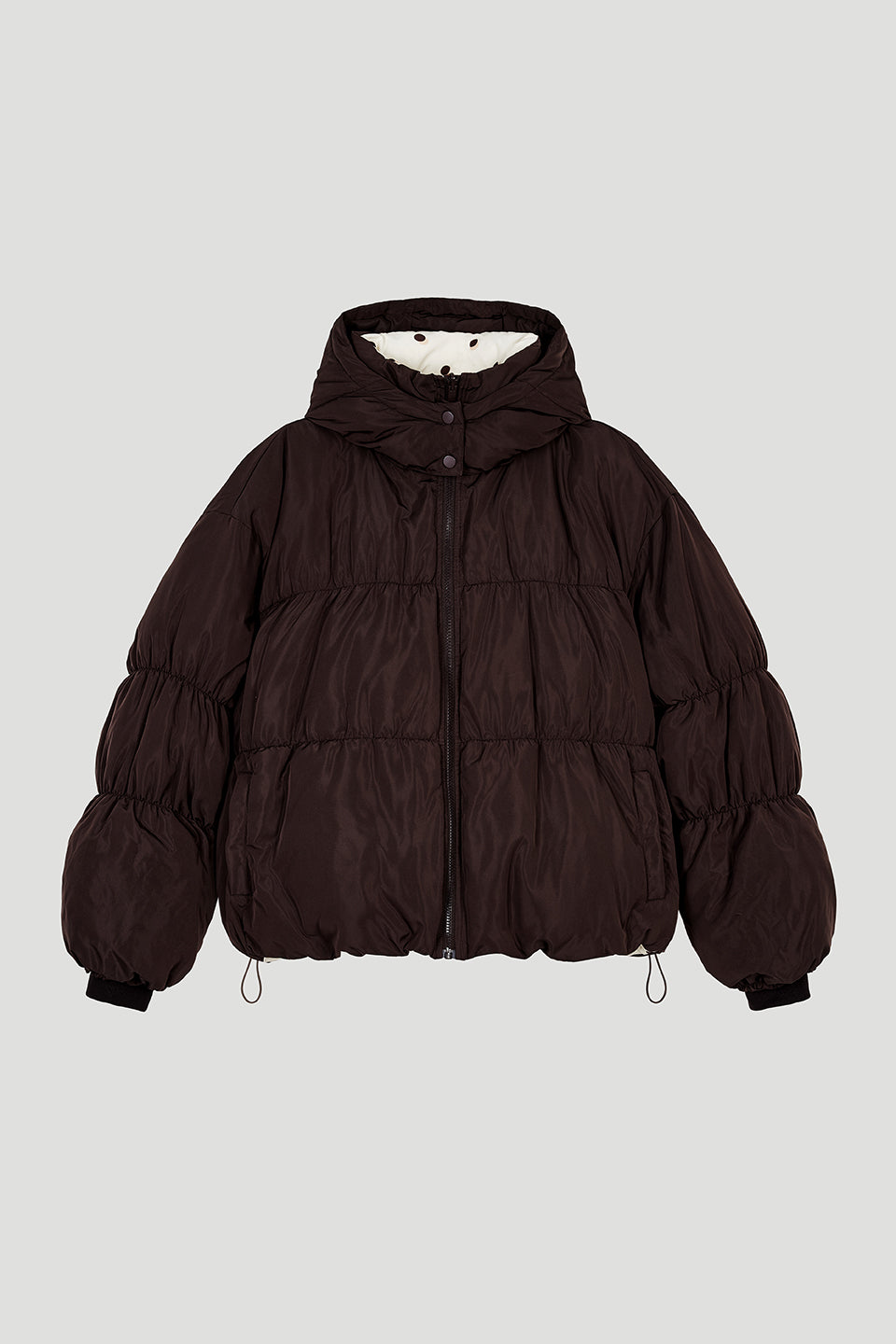 Nicky Puffer Jacket Truffle/Polkadots