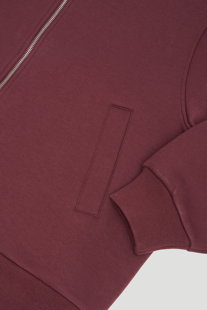 Niva Sweat Bomberjacket Aubergine Brown