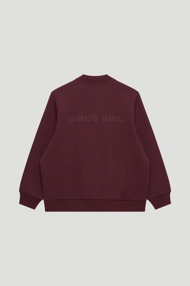 Niva Sweat Bomberjacket Aubergine Brown