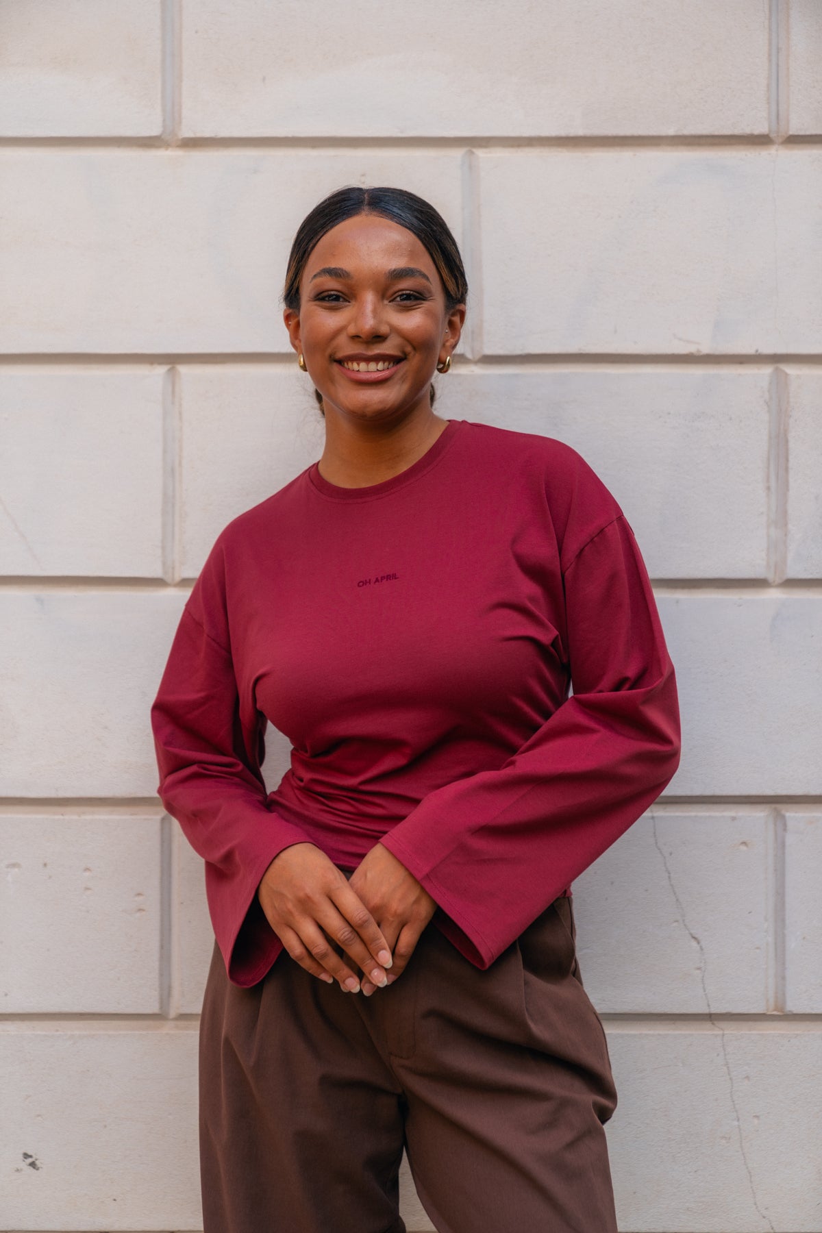 Noemi Tailored Longsleeve Dark Red
